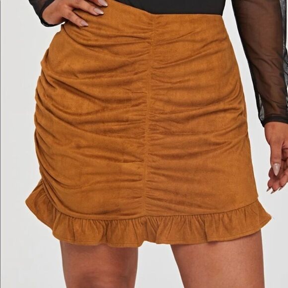 Microsuede Skirt   - Picture 5 of 6